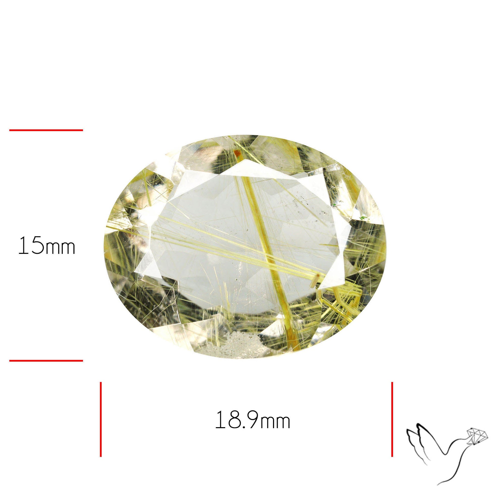 Faceted Golden Rutilated Quartz