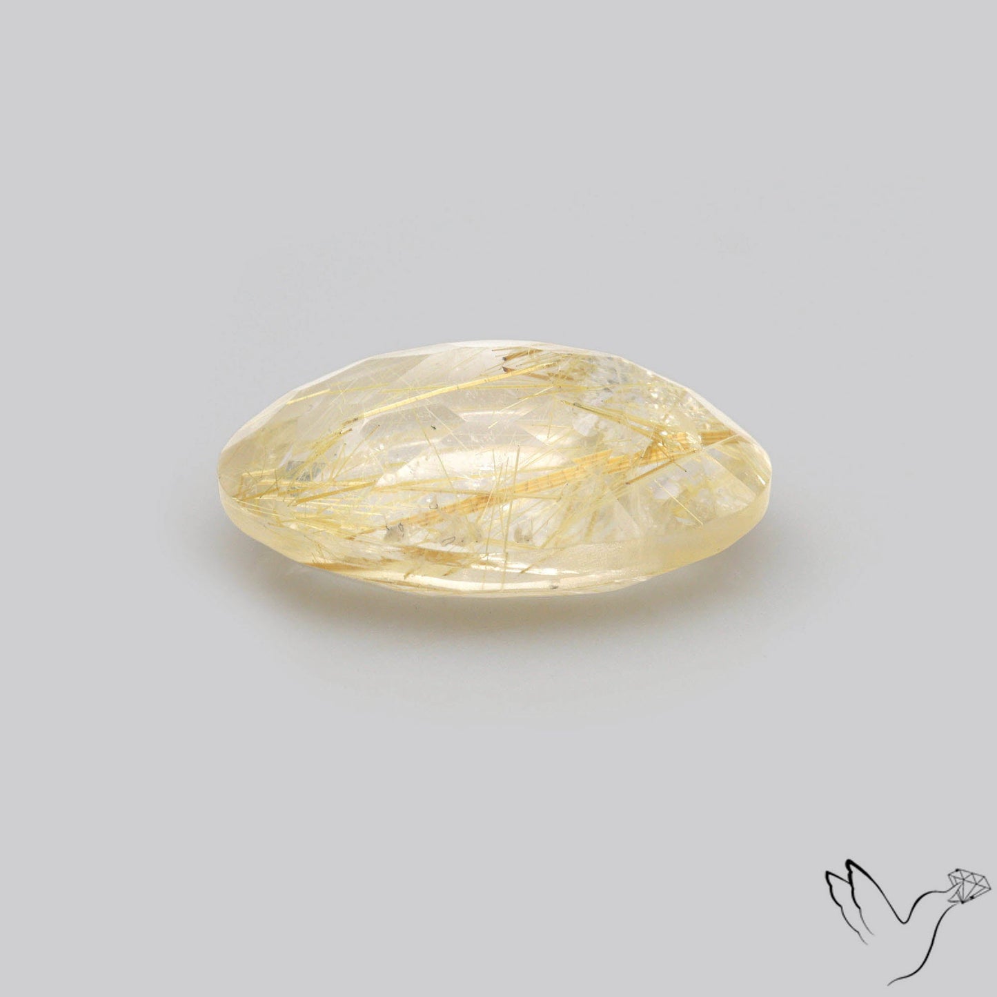 Faceted Golden Rutilated Quartz