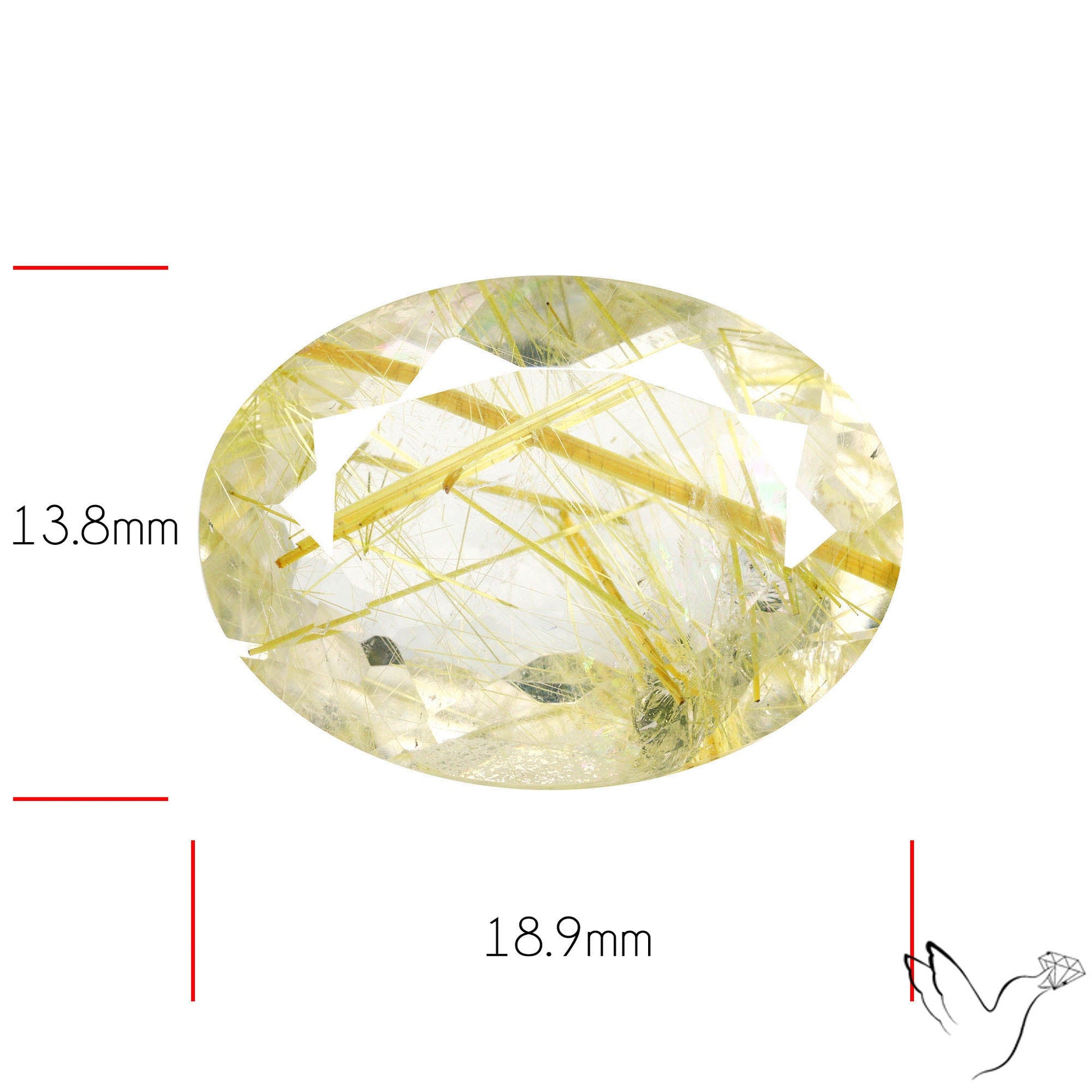 Faceted Golden Rutilated Quartz