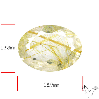 Faceted Golden Rutilated Quartz