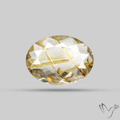 Faceted Golden Rutilated Quartz
