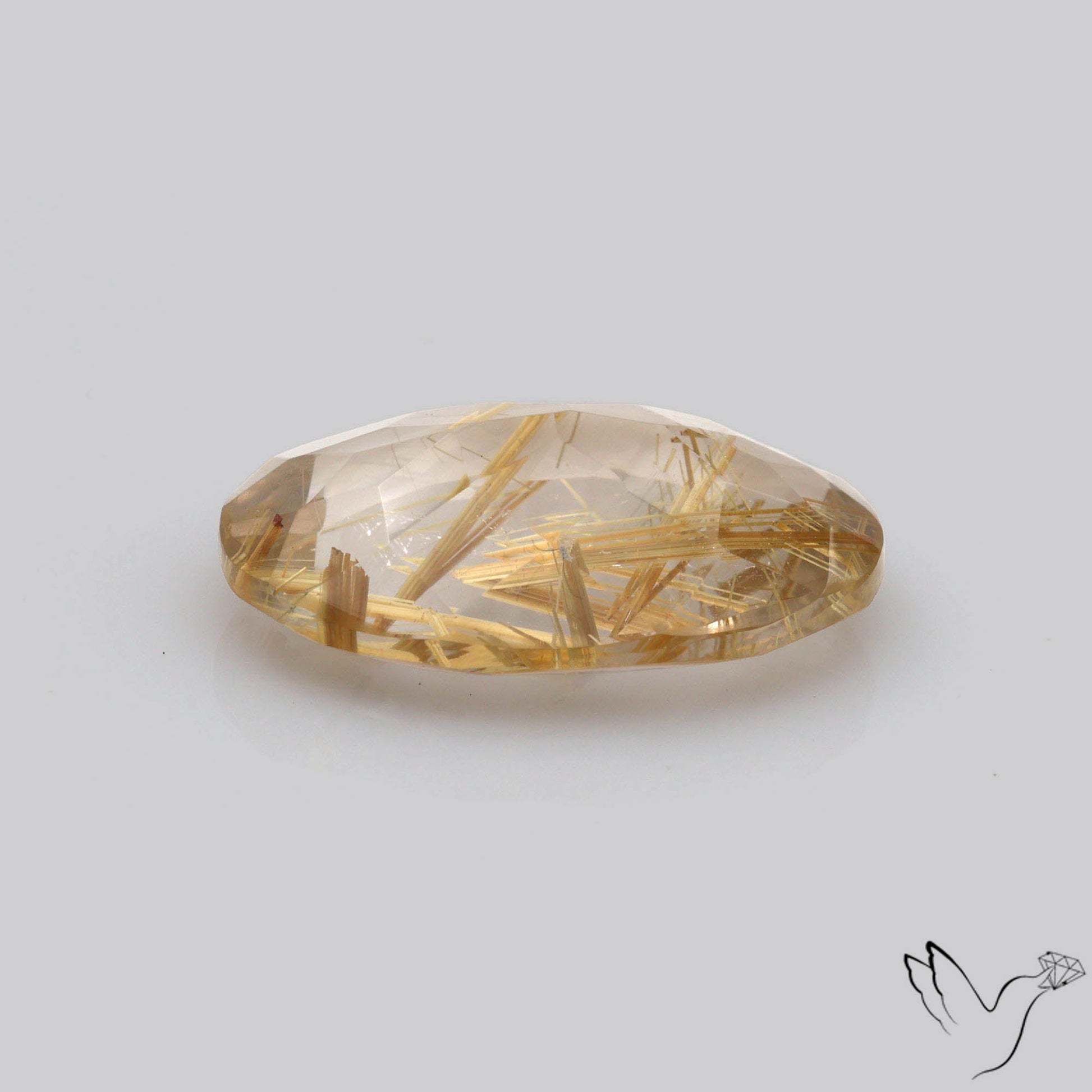 Faceted Golden Rutilated Quartz