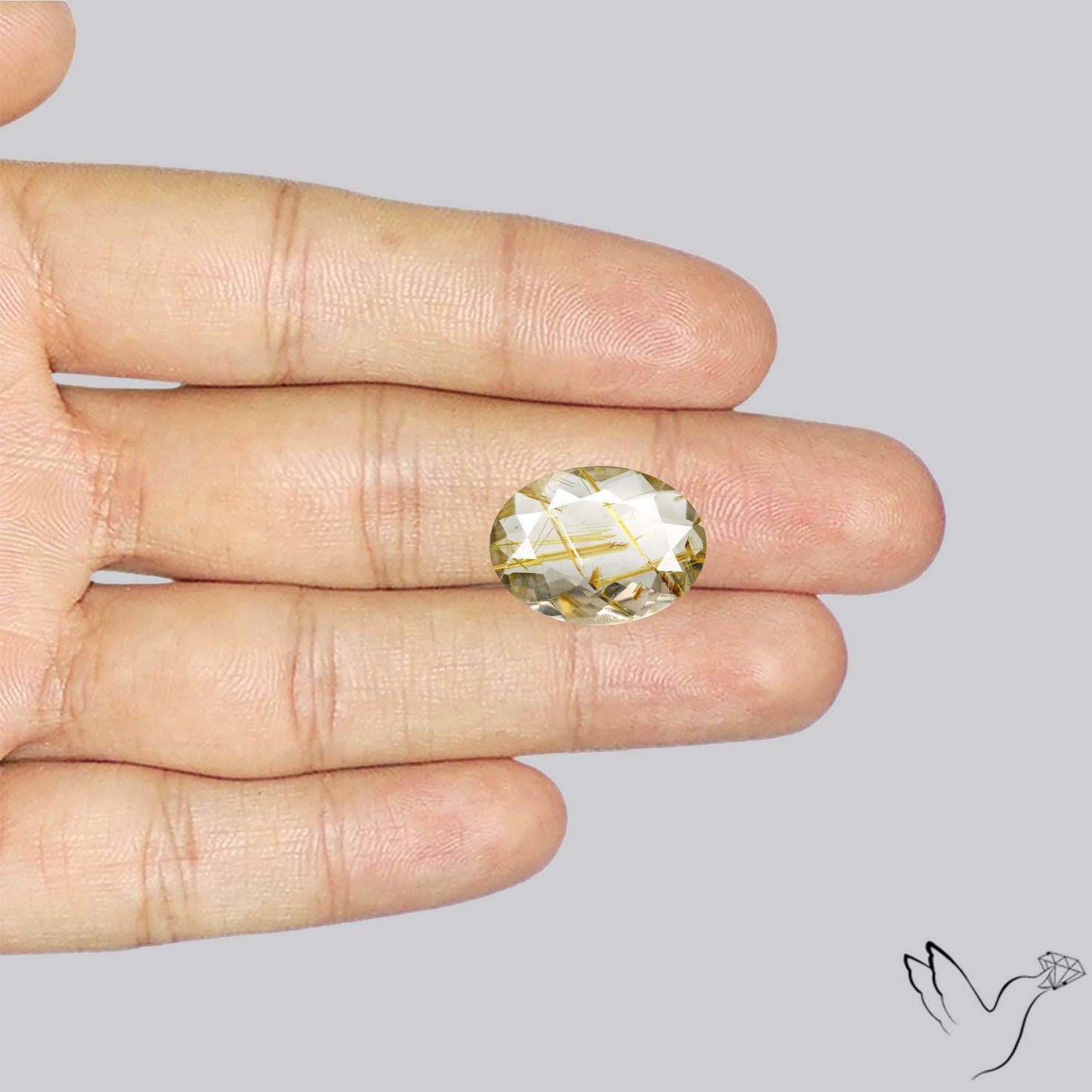 Faceted Golden Rutilated Quartz