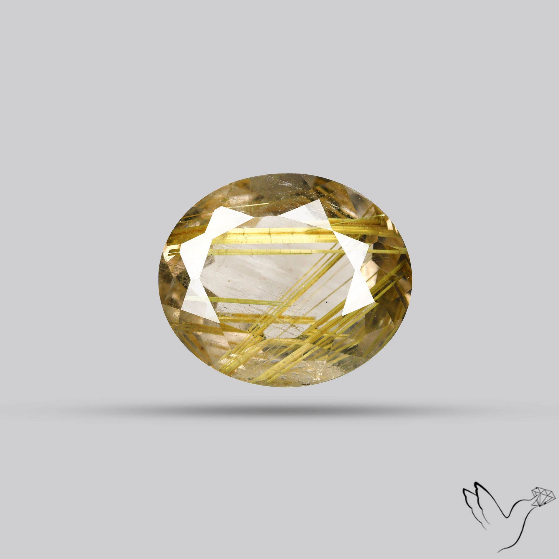 Faceted Golden Rutilated Quartz