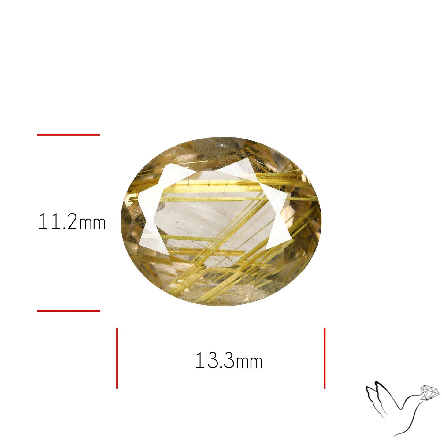Faceted Golden Rutilated Quartz