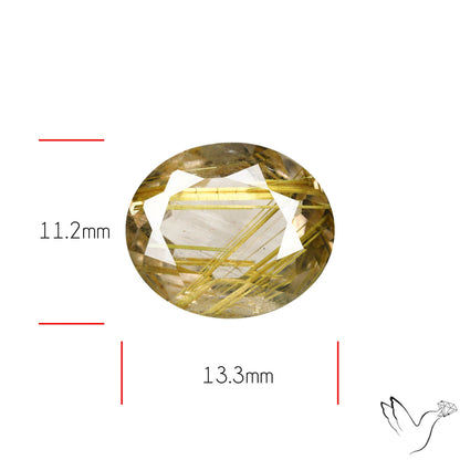 Faceted Golden Rutilated Quartz
