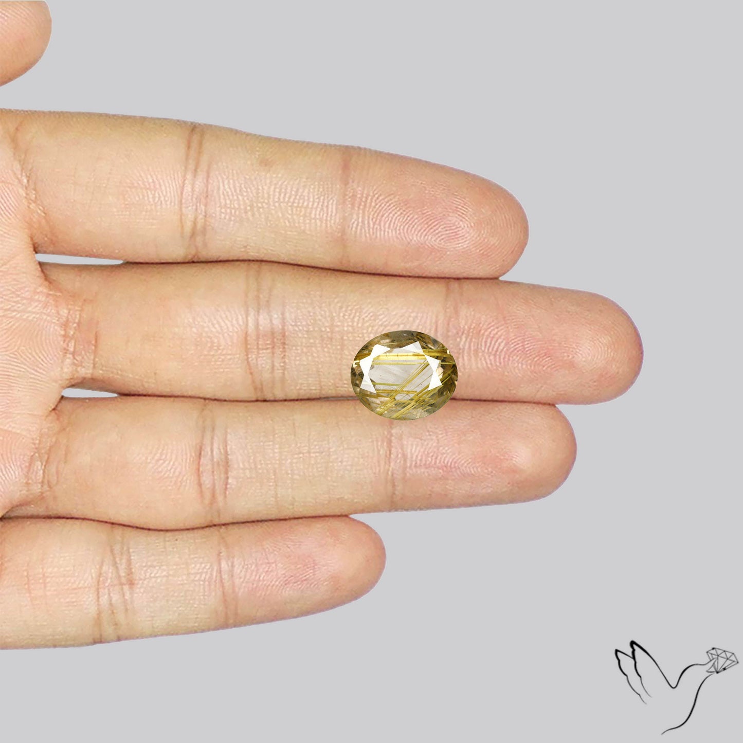 Faceted Golden Rutilated Quartz