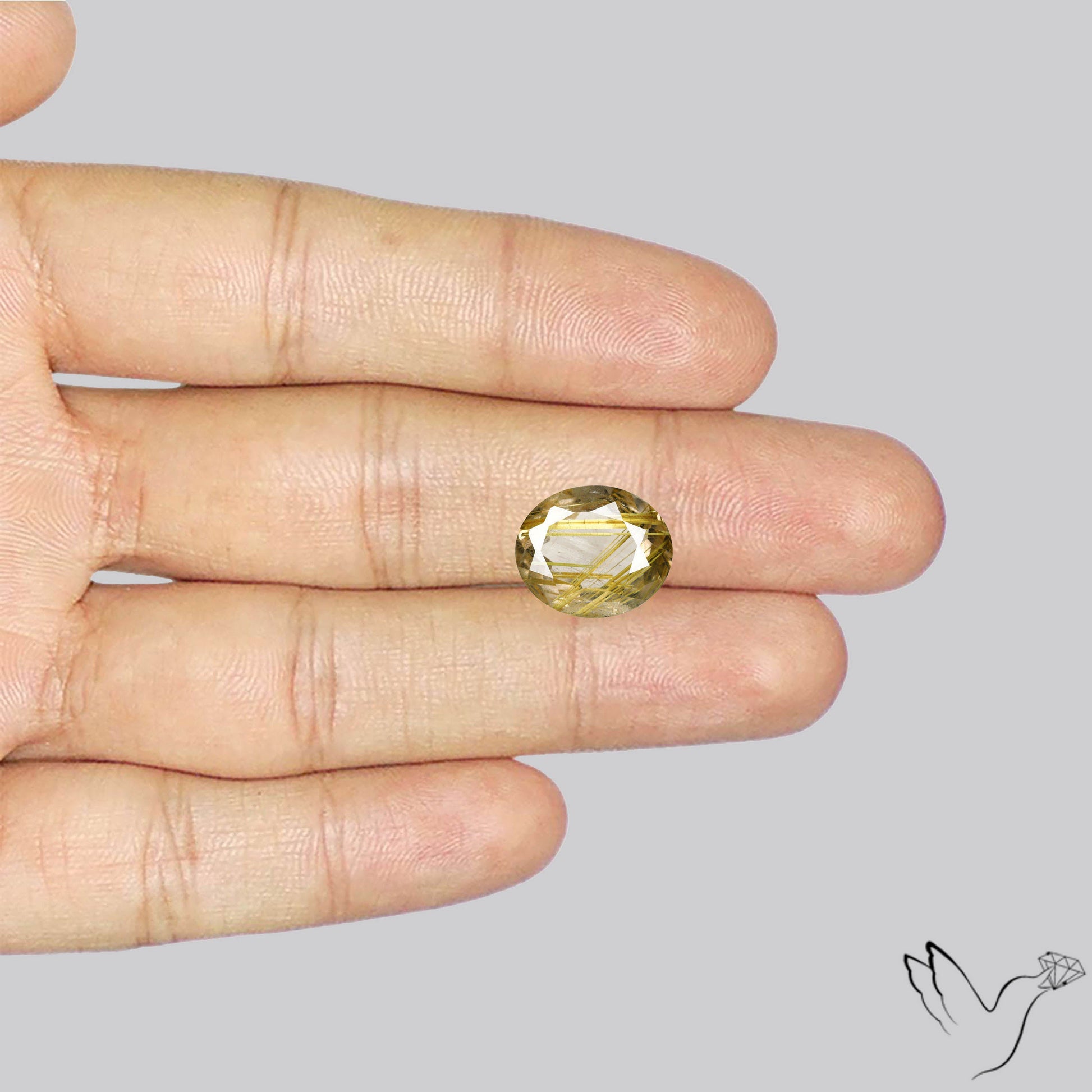 Faceted Golden Rutilated Quartz