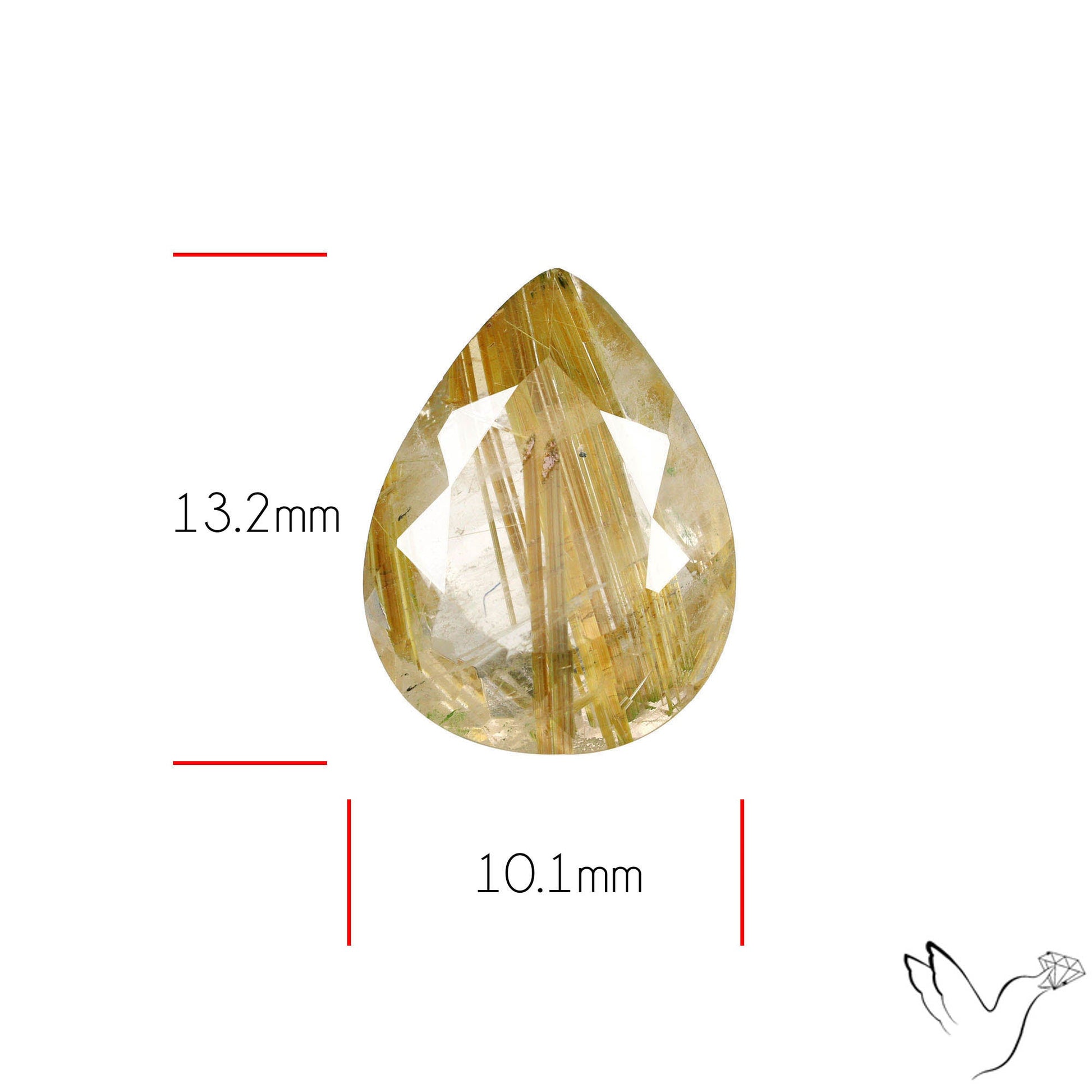 Faceted Golden Rutilated Quartz