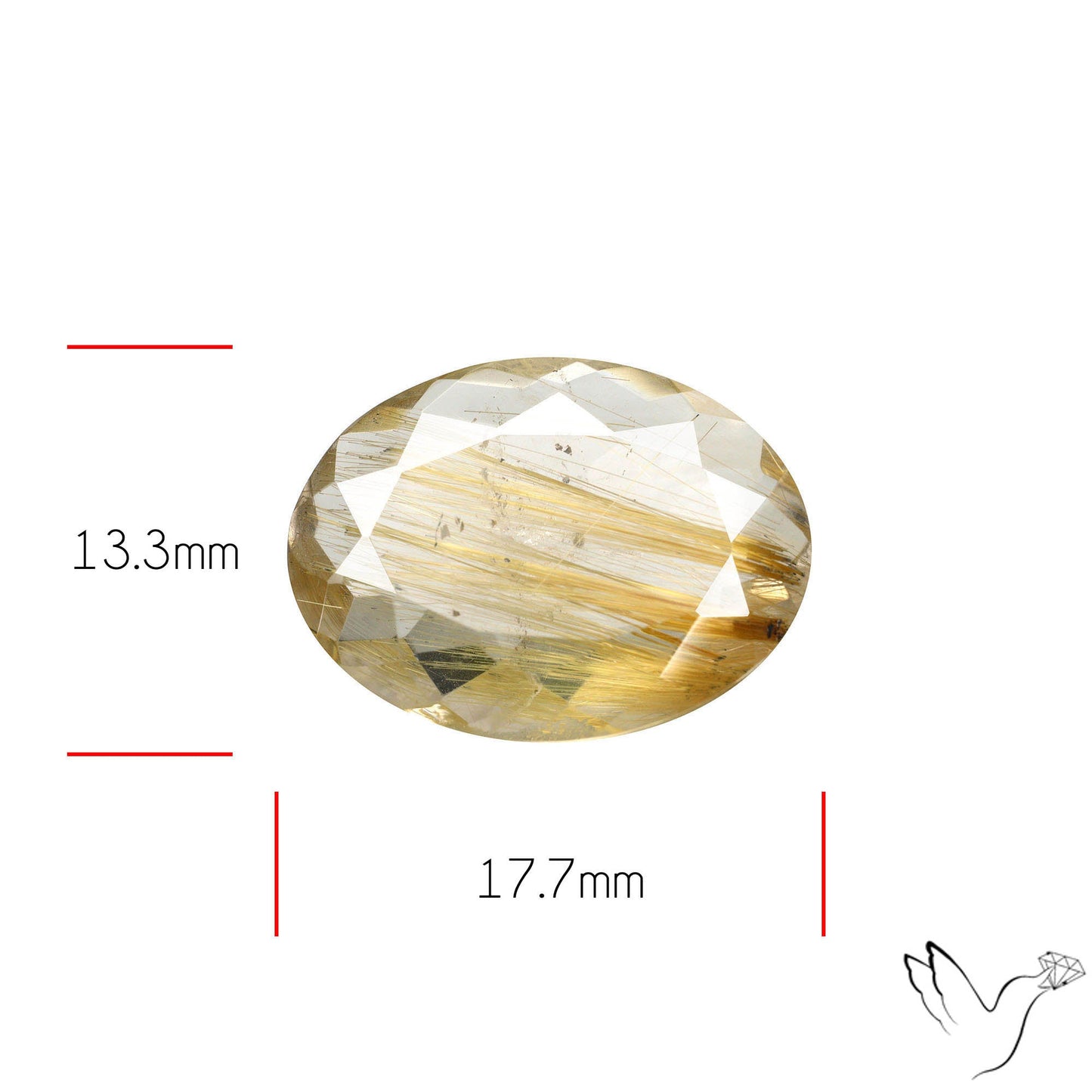 Faceted Golden Rutilated Quartz