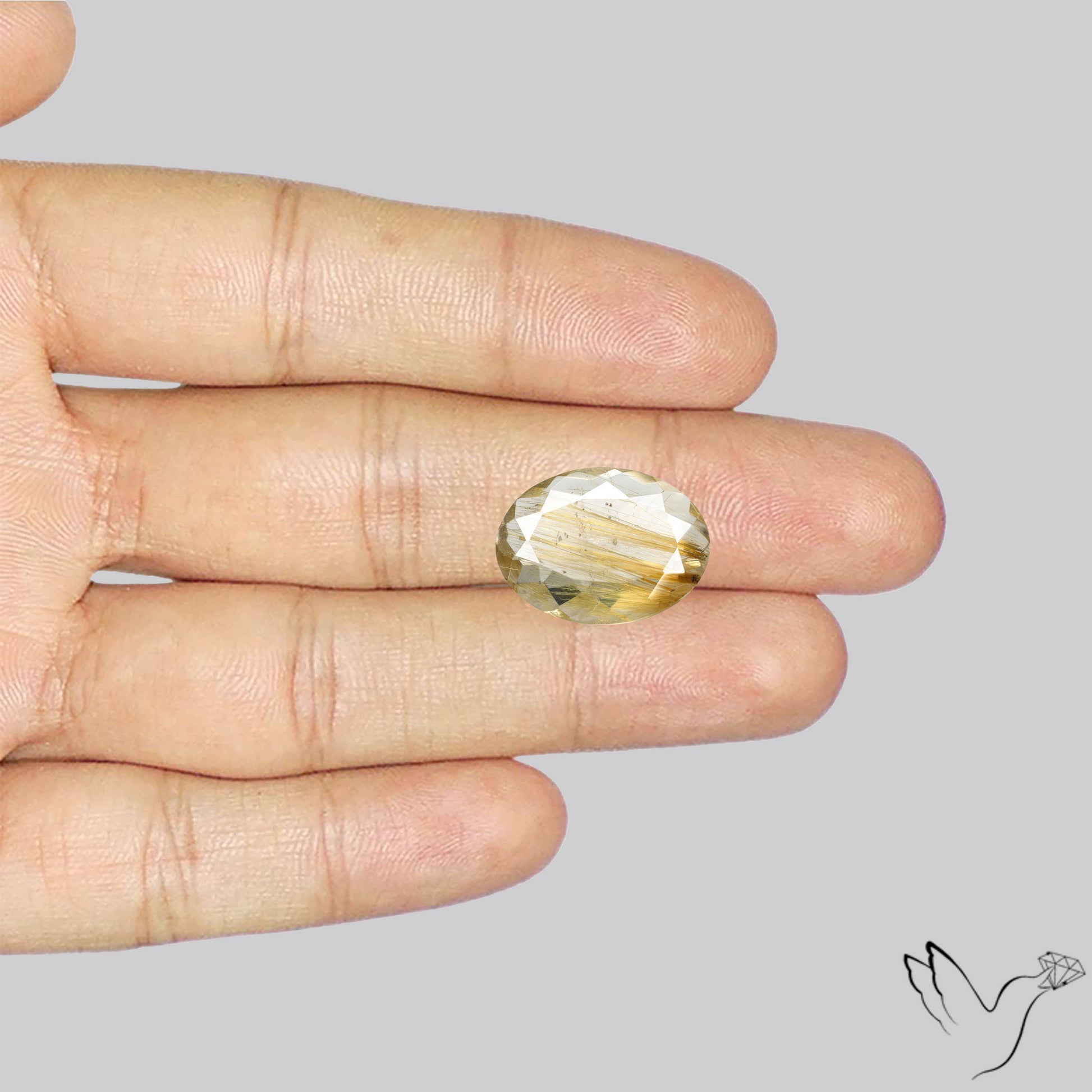 Faceted Golden Rutilated Quartz