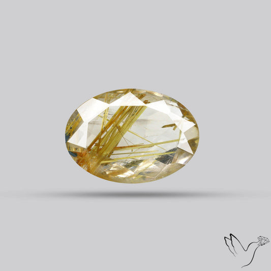 Faceted Golden Rutilated Quartz