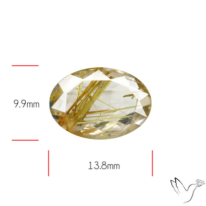 Faceted Golden Rutilated Quartz