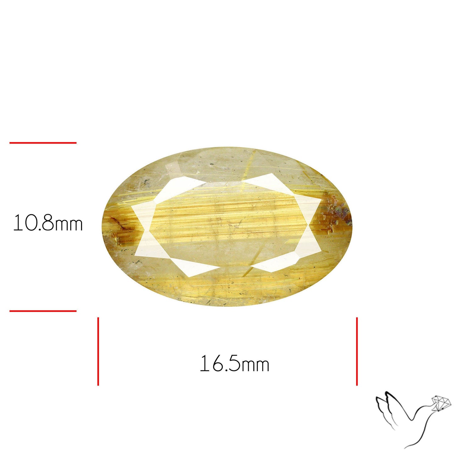 Faceted Golden Rutilated Quartz