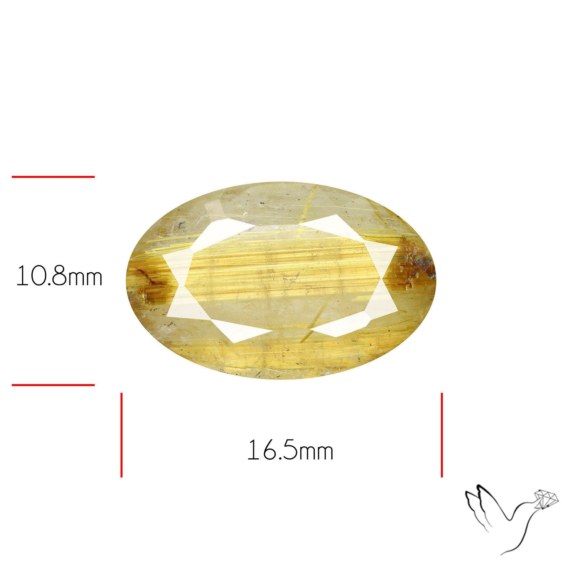 Faceted Golden Rutilated Quartz