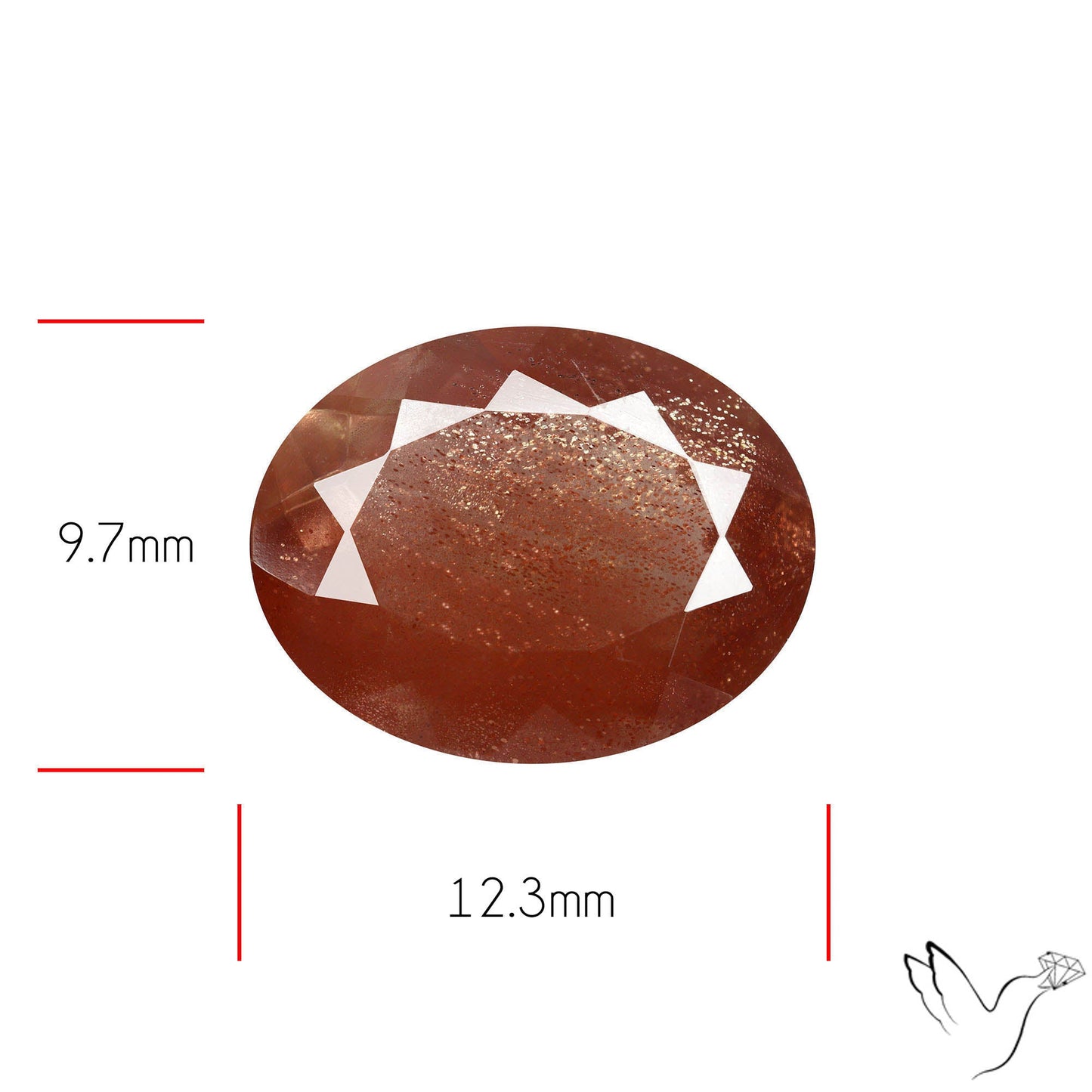 Deep Red Oregon Schiller Sunstone Faceted