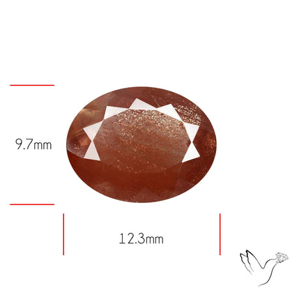 Deep Red Oregon Schiller Sunstone Faceted
