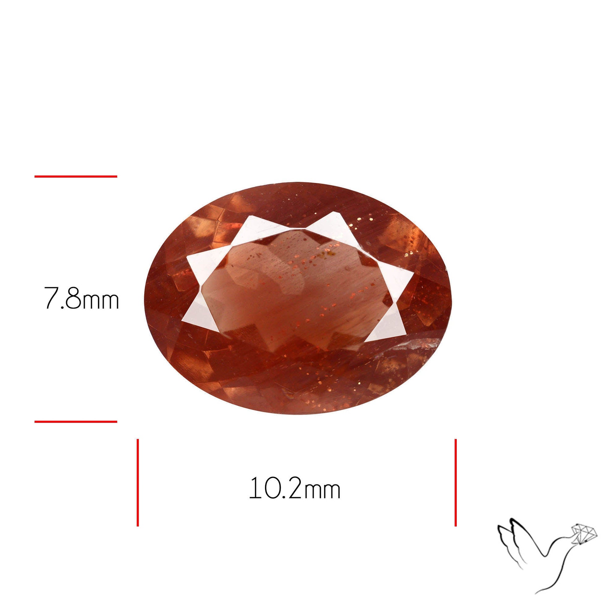 Deep Red Oregon Schiller Sunstone Faceted