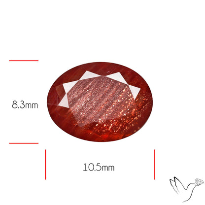 Deep Red Oregon Schiller Sunstone Faceted