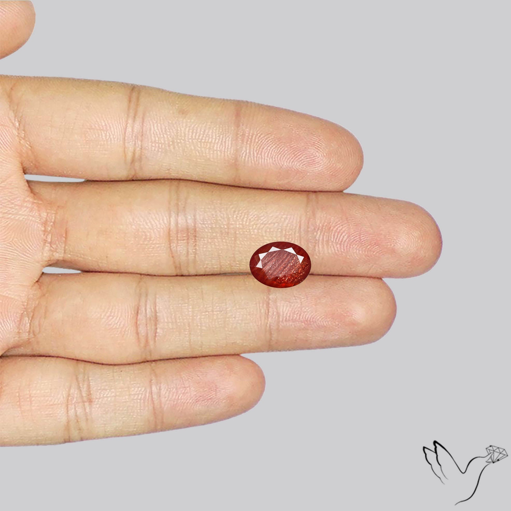 Deep Red Oregon Schiller Sunstone Faceted