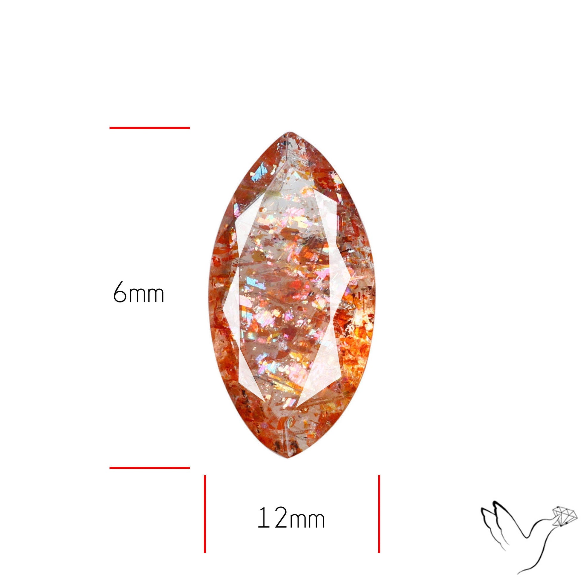 Faceted Tanzanian Sunstone