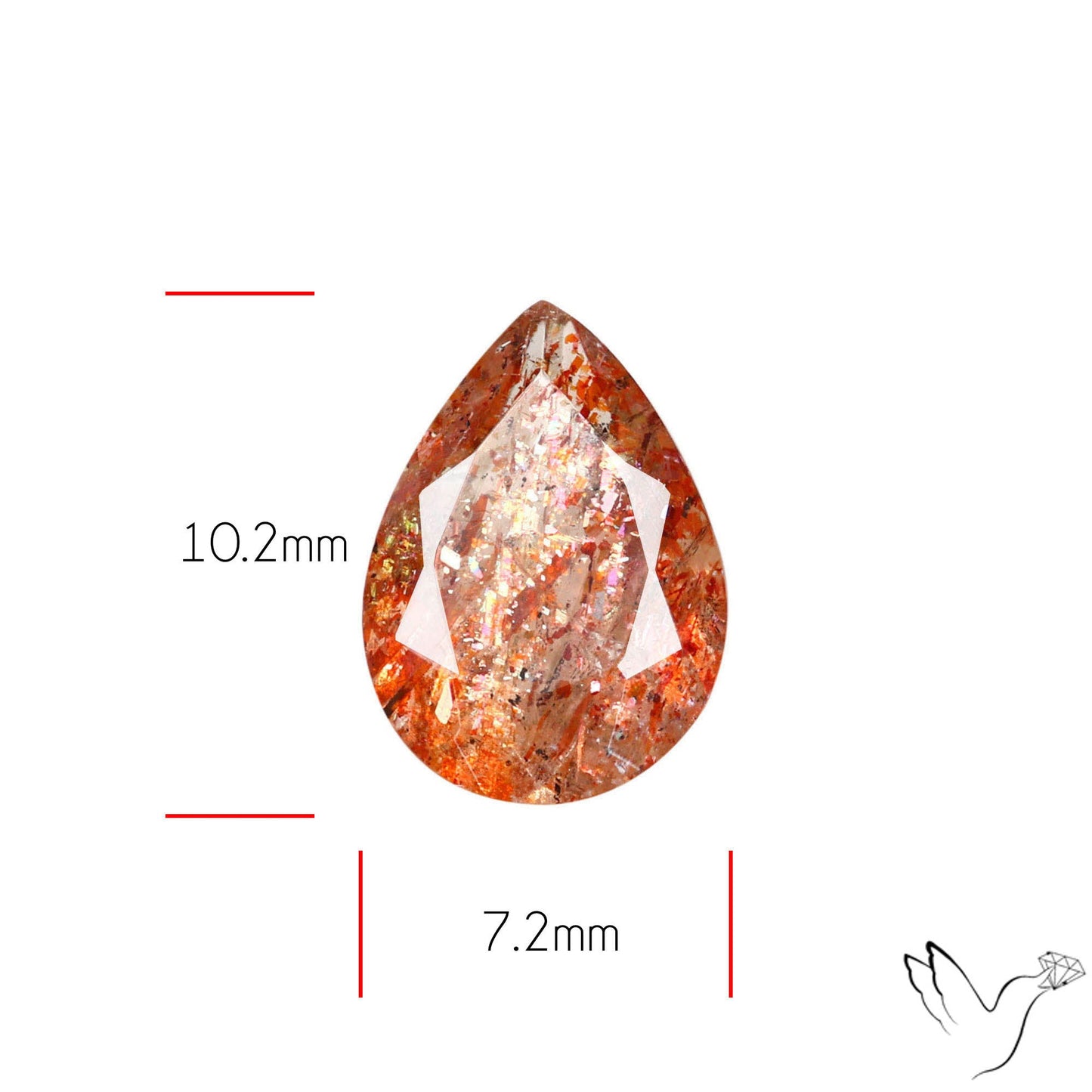 Faceted Tanzanian Sunstone