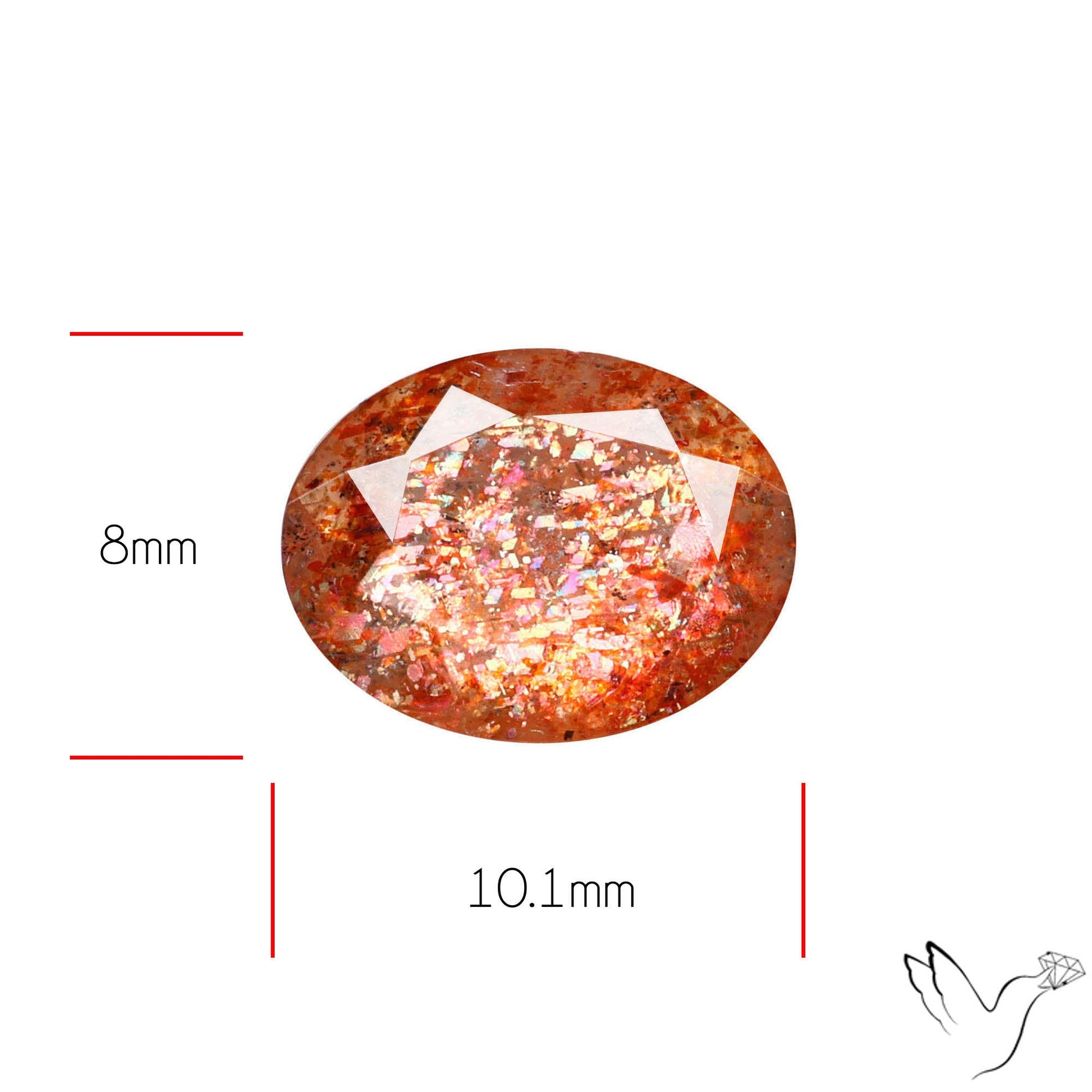 Faceted Tanzanian Sunstone