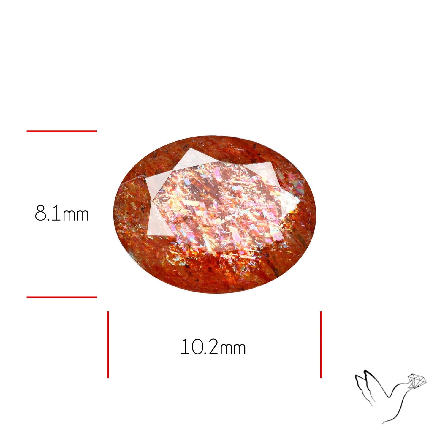 Faceted Tanzanian Sunstone