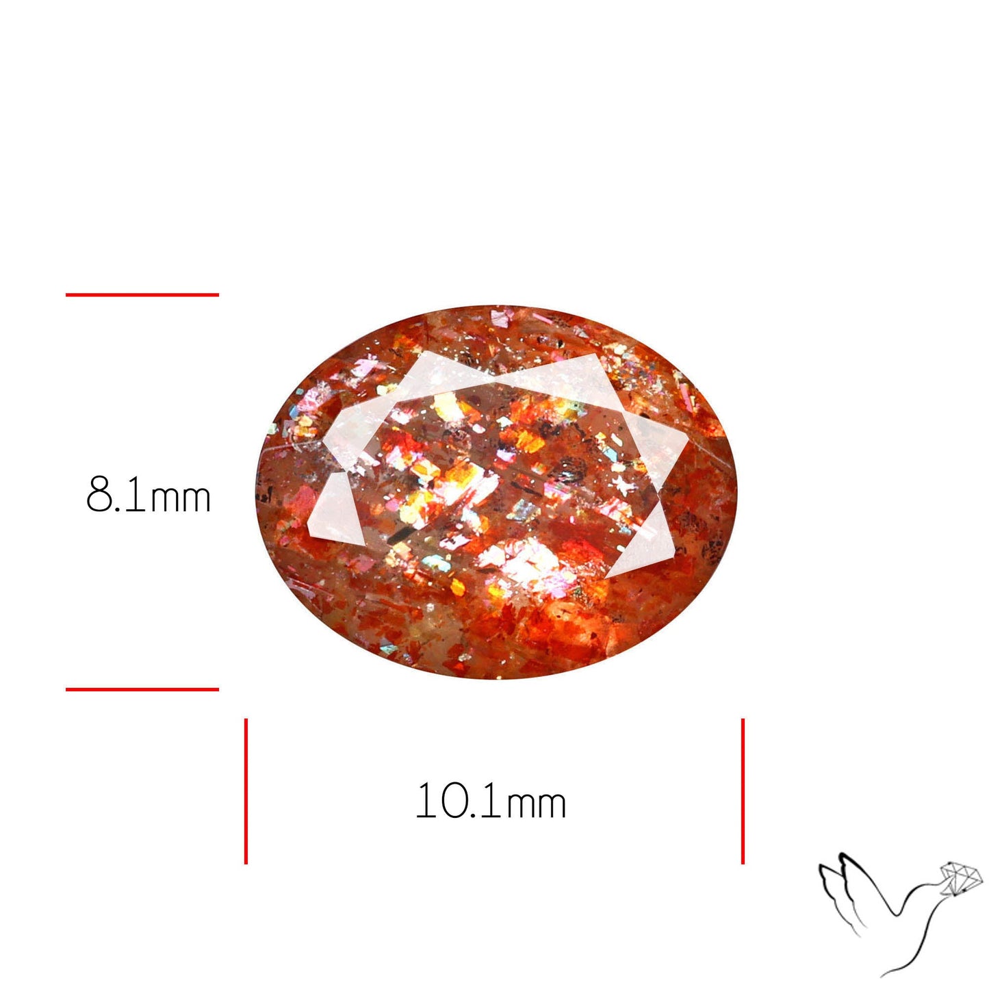 Faceted Tanzanian Sunstone