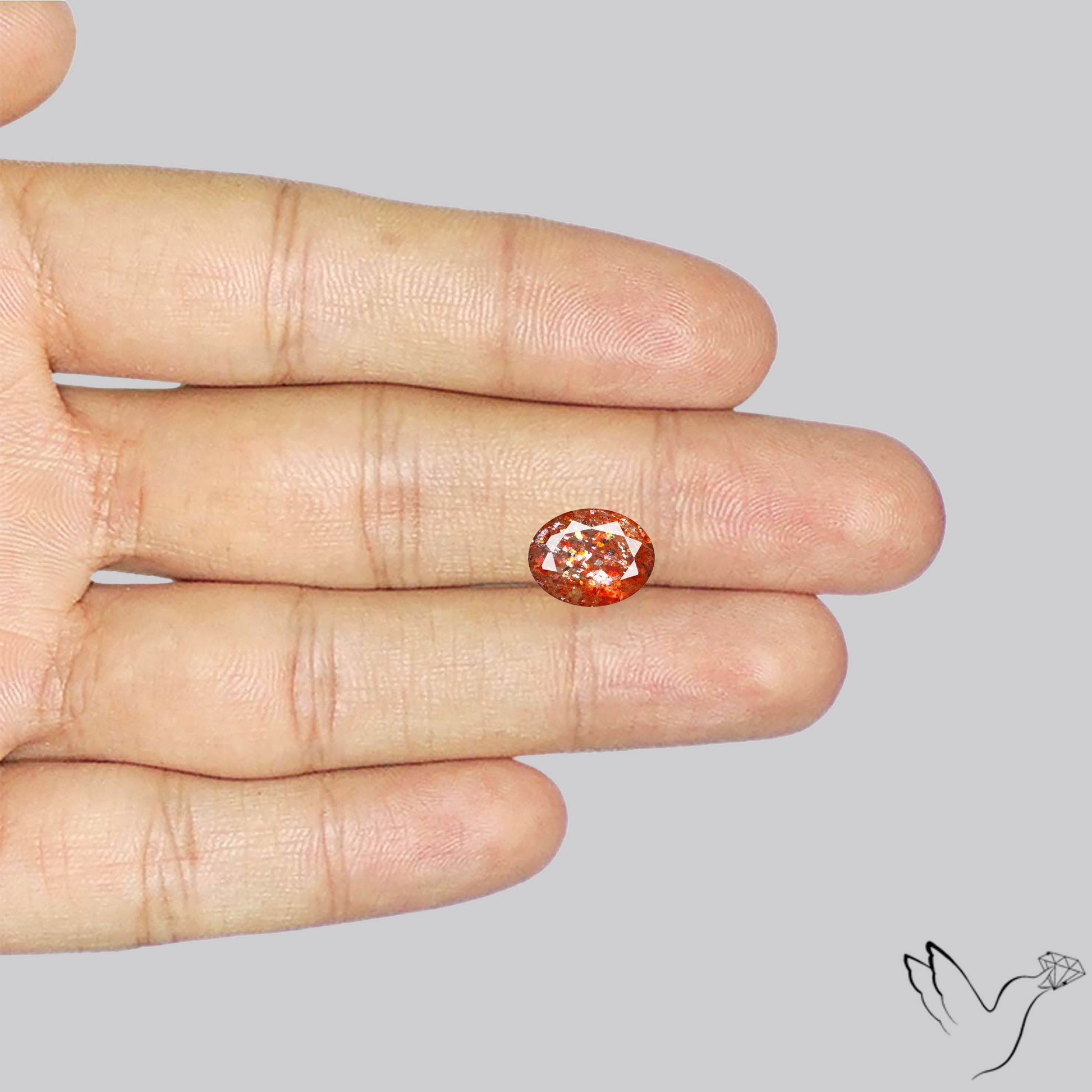 Faceted Tanzanian Sunstone