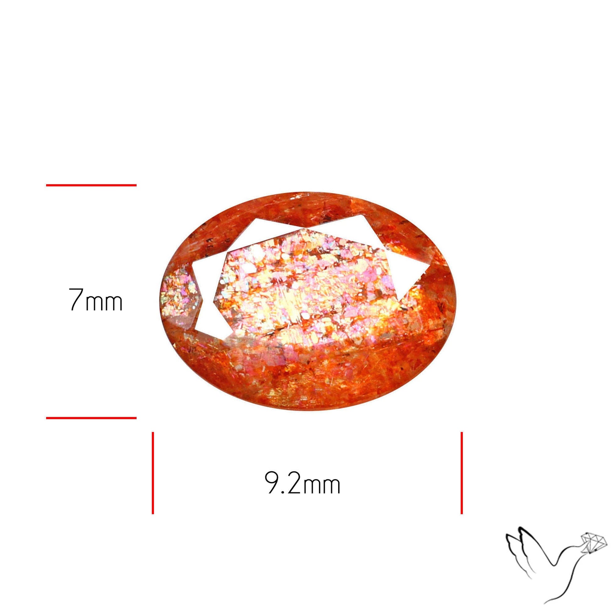 Faceted Tanzanian Sunstone