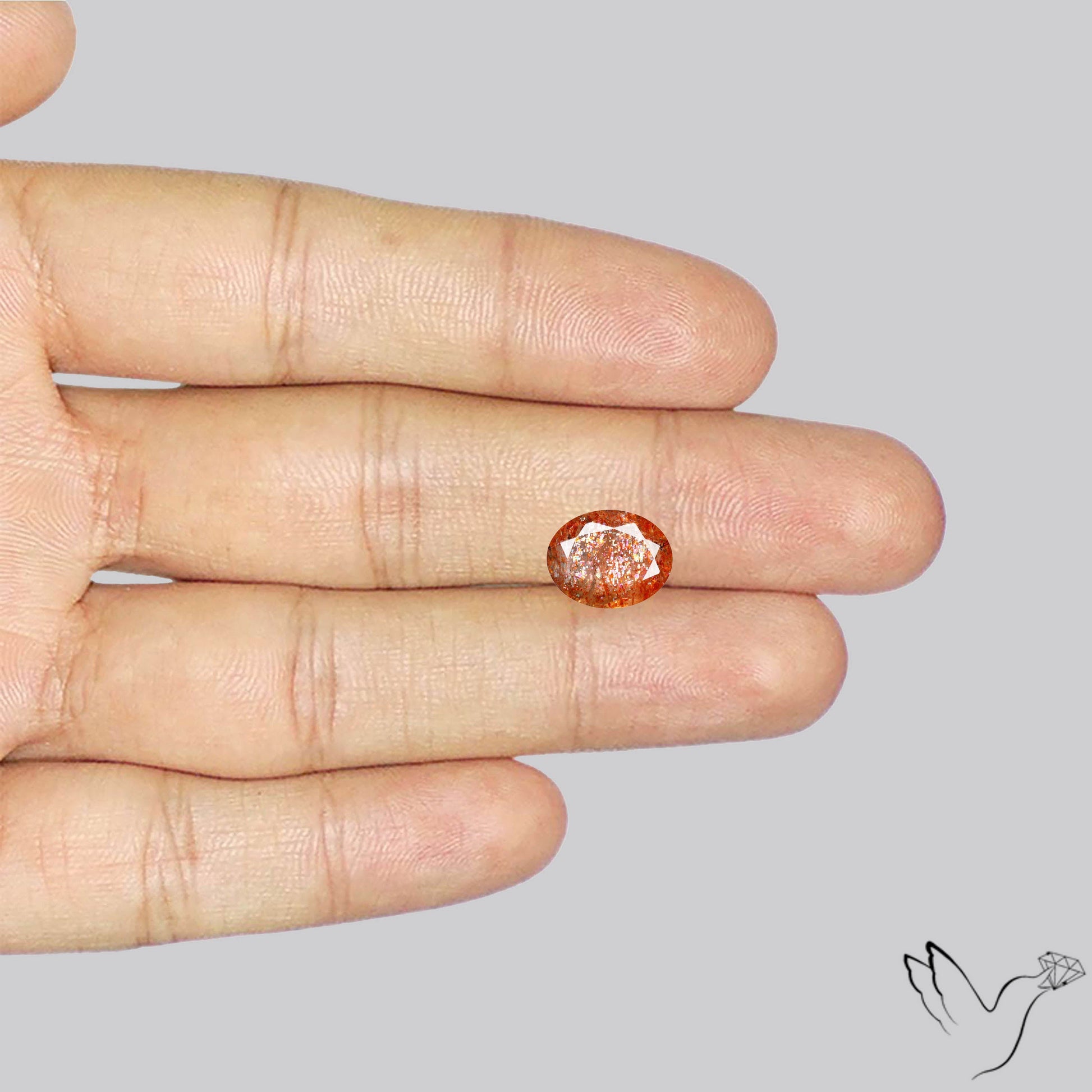 Faceted Tanzanian Sunstone