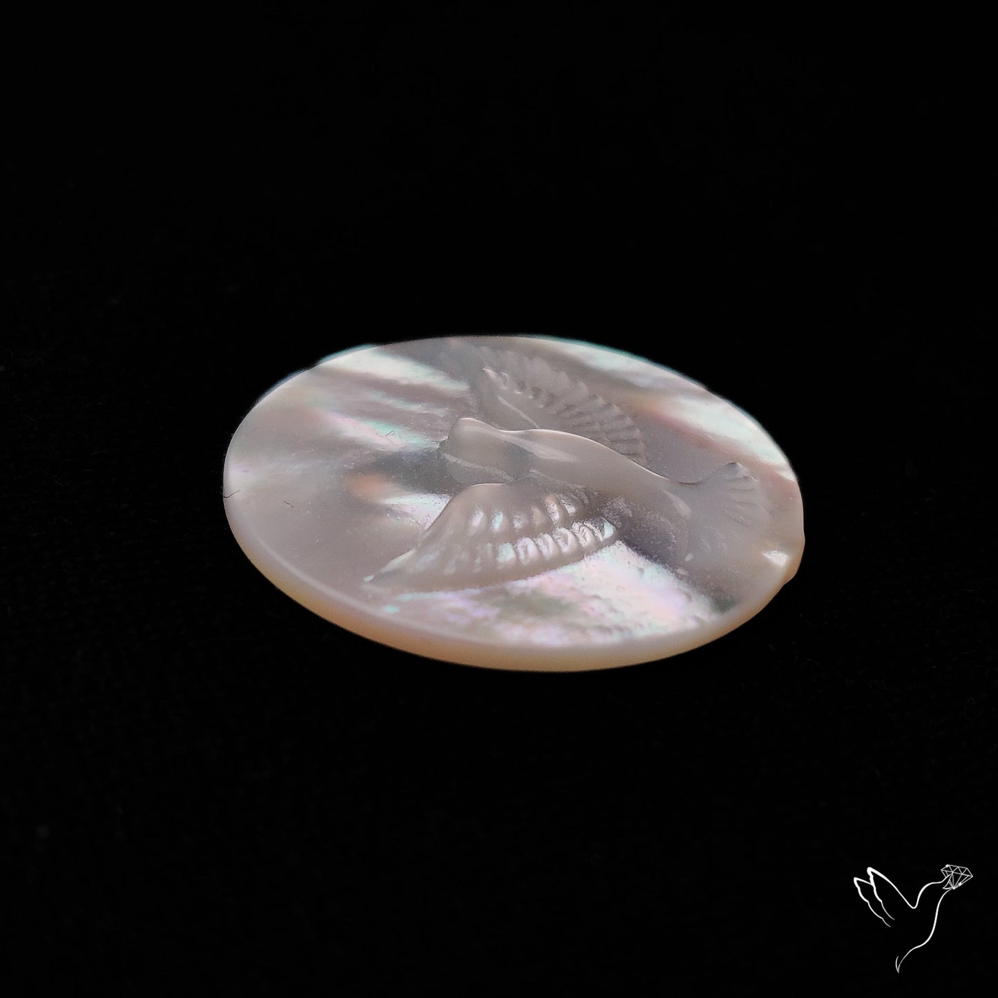 Mother Of Pearl Flying Eagle Carving