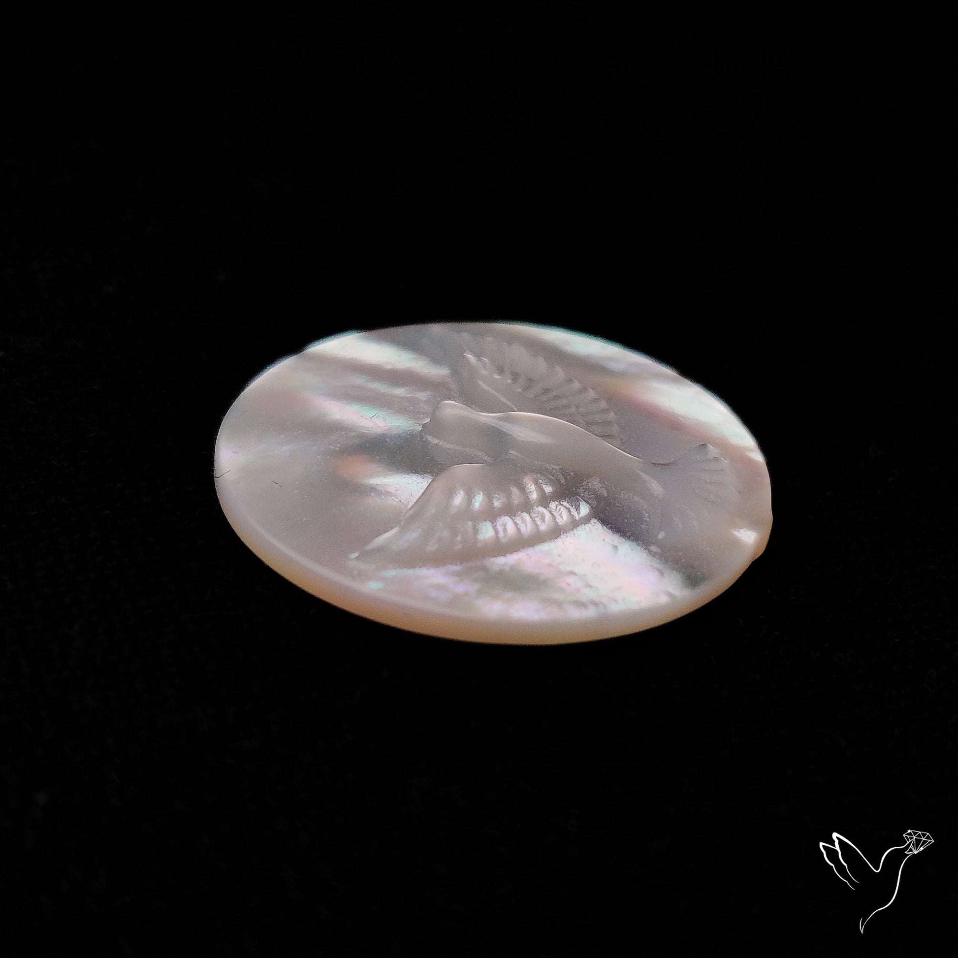 Mother Of Pearl Flying Eagle Carving