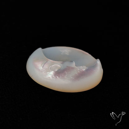 Mother Of Pearl Moonface Crescent Carving