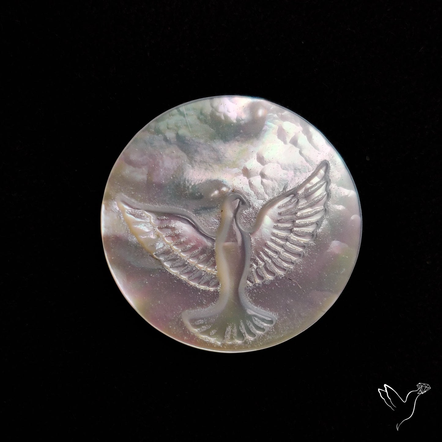 Mother Of Pearl Flying Eagle Carving