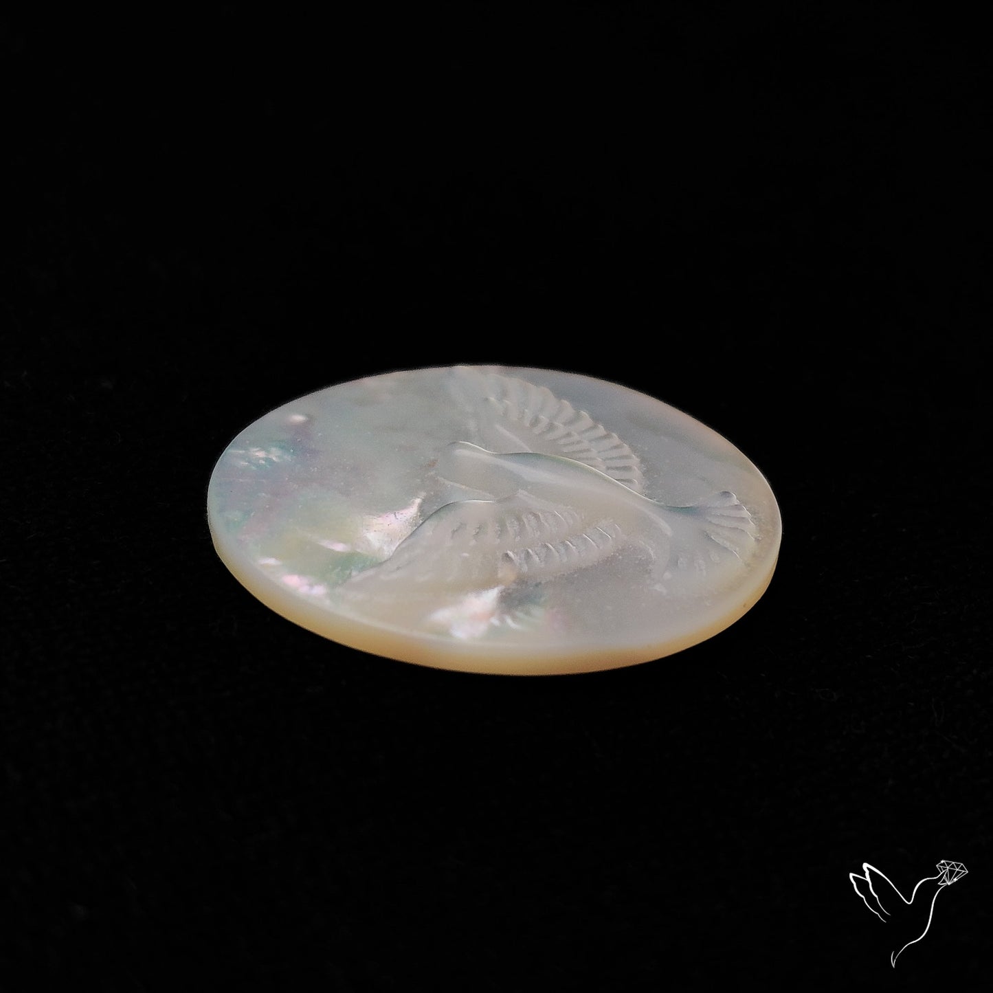 Mother Of Pearl Flying Eagle Carving