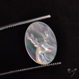 Mother Of Pearl Reindeer Carving