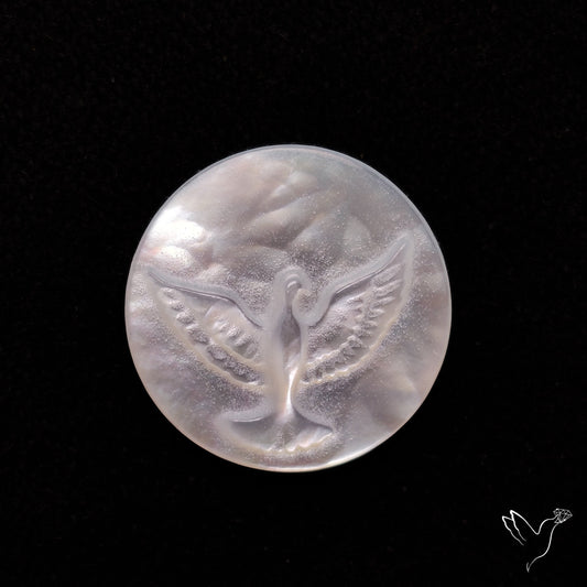 Mother Of Pearl Flying Bird Carving