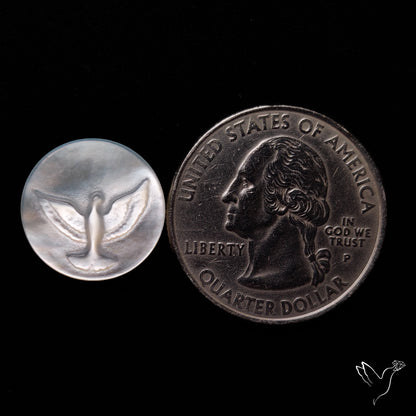 Mother Of Pearl Flying Bird Carving