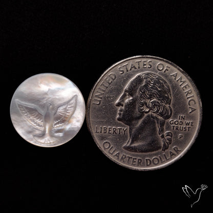 Mother Of Pearl Flying Bird Carving
