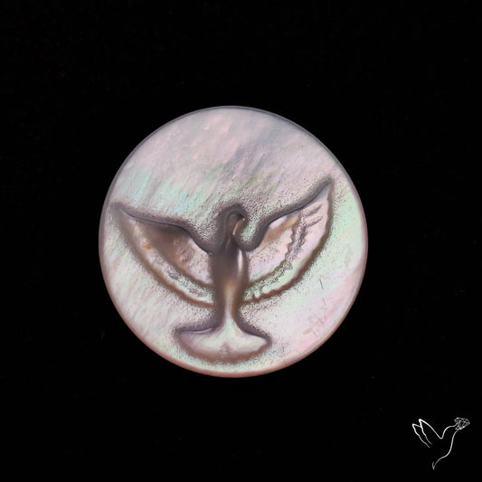 Mother Of Pearl Flying Bird Carving