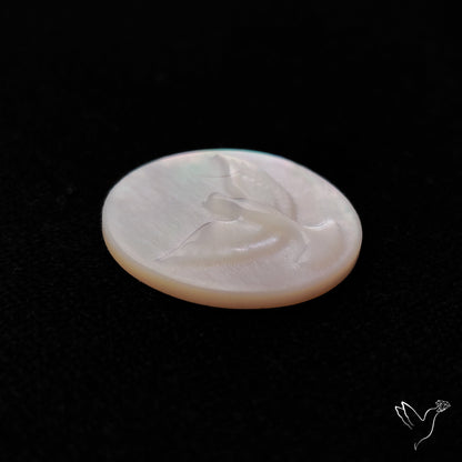 Mother Of Pearl Flying Bird Carving