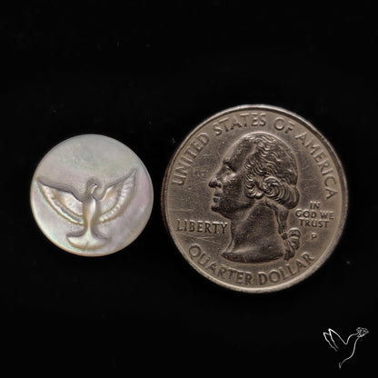 Mother Of Pearl Flying Bird Carving