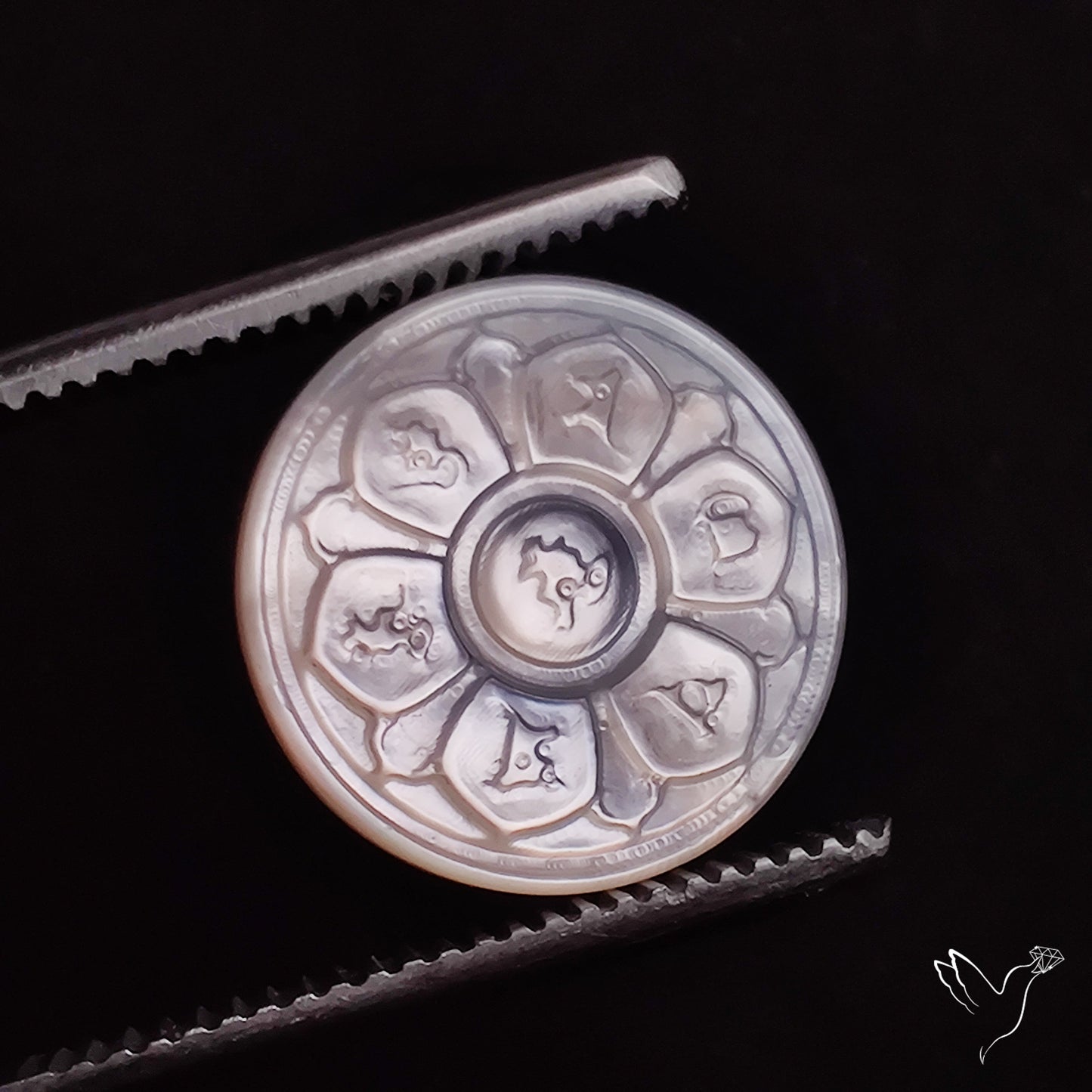 Mother Of Pearl Chakra Carving