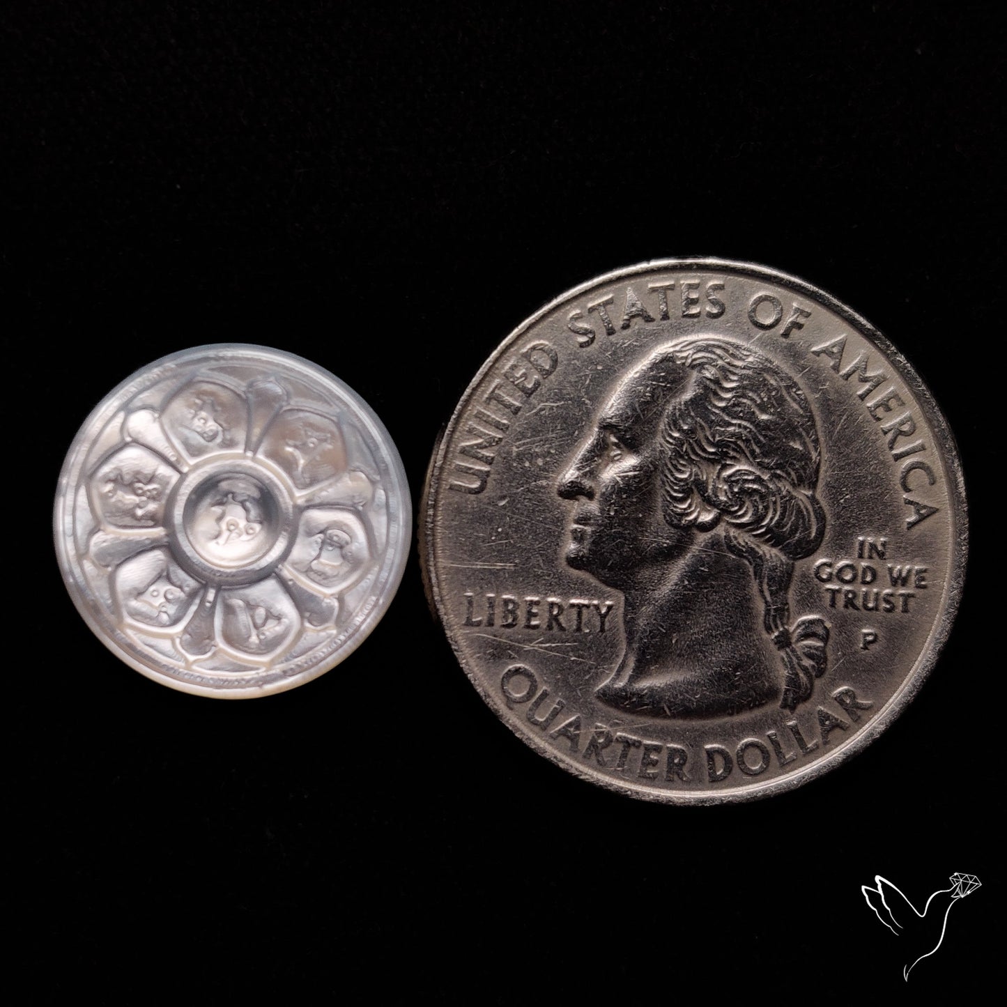 Mother Of Pearl Chakra Carving