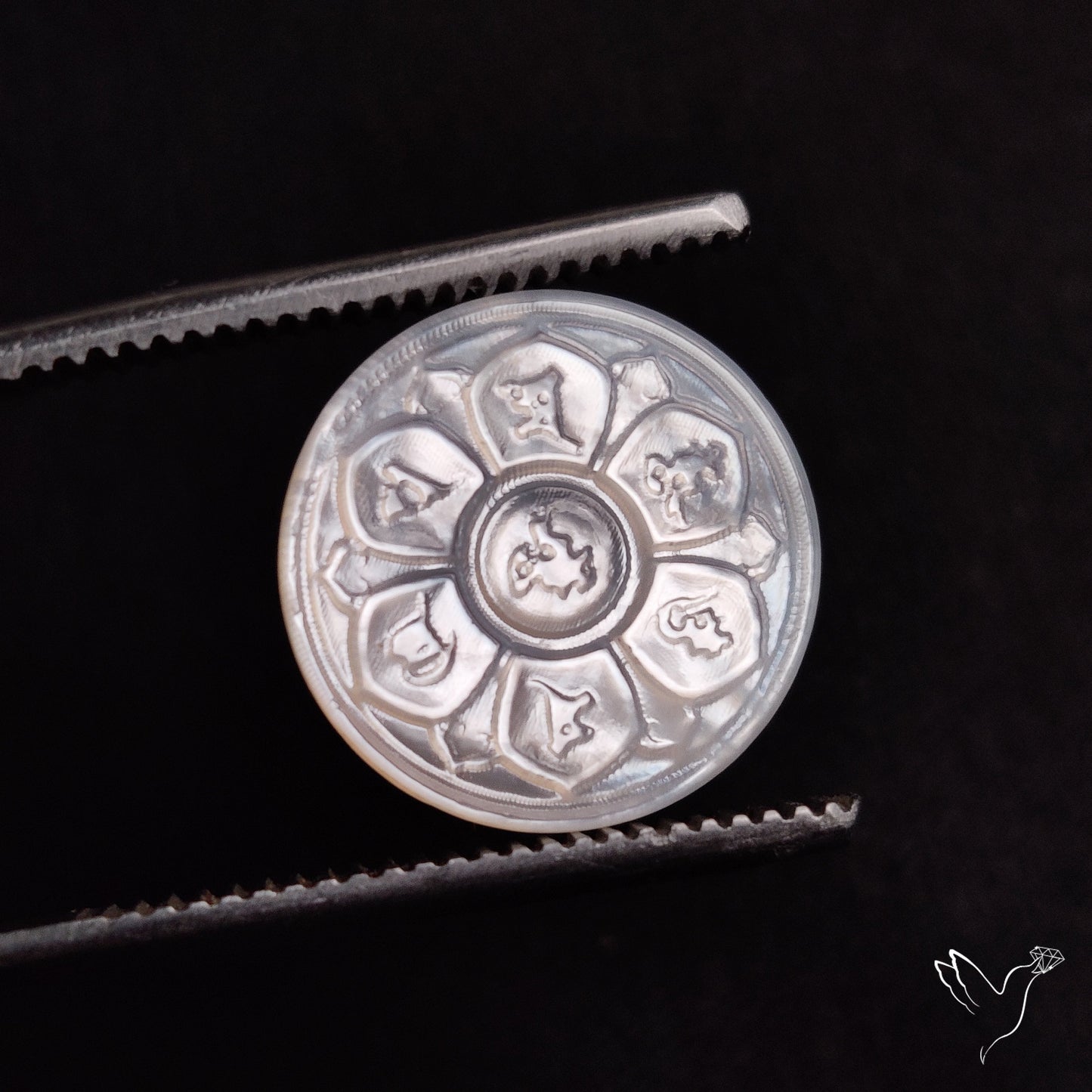 Mother Of Pearl Chakra Carving
