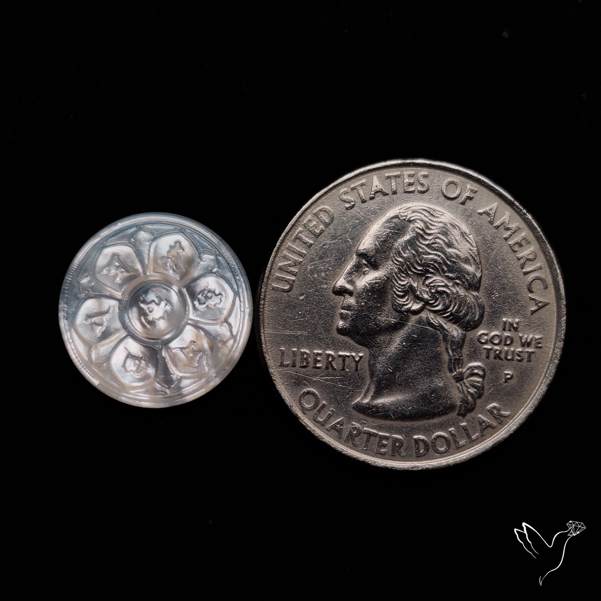 Mother Of Pearl Chakra Carving