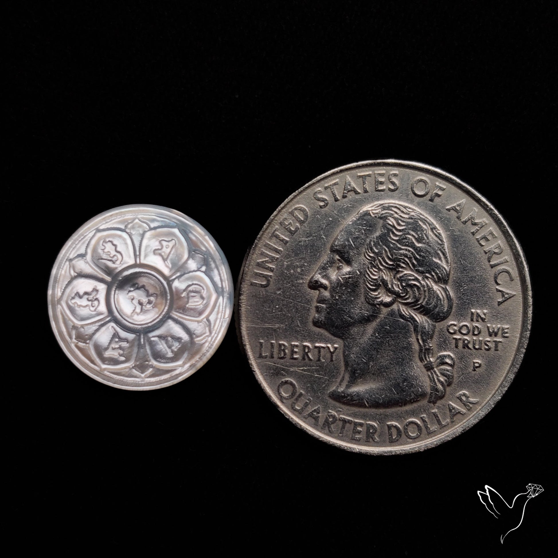 Mother Of Pearl Chakra Carving