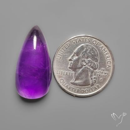 Gemmy Amethyst Cabochon Deep Violet